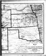 Utah, Arizona, New Mexico, Kansas, Colorado, Indian Territory Map - Right, Edgar County 1870